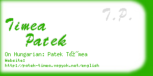 timea patek business card